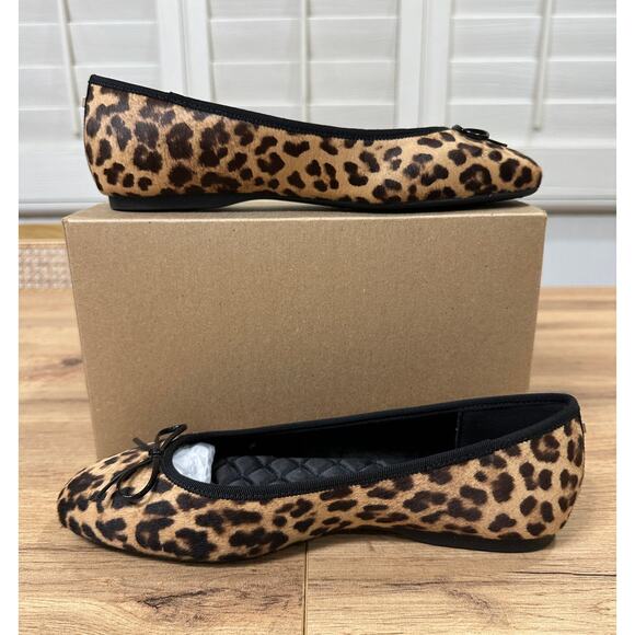 Birdie's Hummingbird Flats Leopard Print Haircalf Size 6.5 NWOB Elegant Bold - Picture 8 of 12